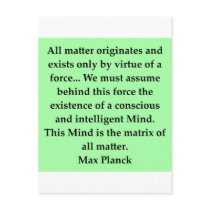 max plank quote post card
