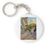 Maxfield Parrish's Conversation with a Dragon Keychains