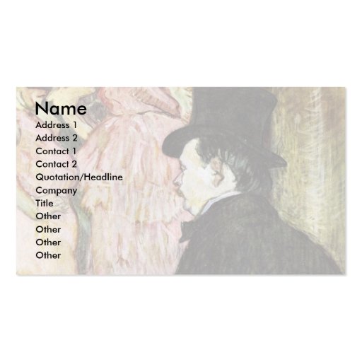 Maxime Dethomas At The Opera Ball, Business Card Templates (front side)