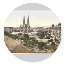 Maximilian Place, Vienna, Austro-Hungary magnifice Round Sticker
