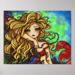 "Maxine" Mermaid Beta Fish Fantasy Fairy Art Print