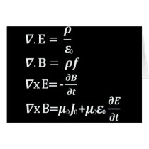 maxwell physics equation greeting card