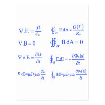 maxwell physics equation post card