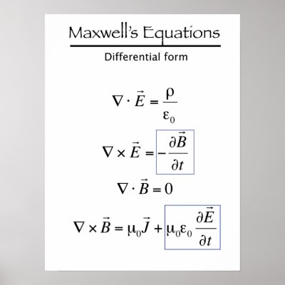 Maxwells Equations - Differential Form Poster by schasteen