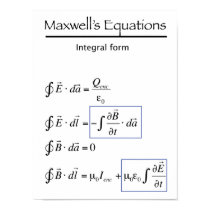 Maxwell's Equations - Integral Form posters