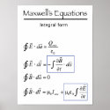 Maxwell's Equations - Integral Form posters