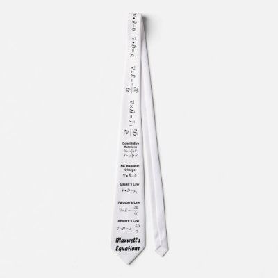 Maxwell's Equations Custom Tie by skytip