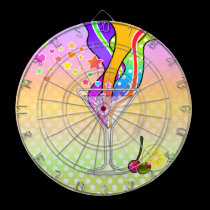 Maxxed Pop Art MARTINI DART BOARD dartboards