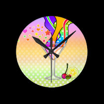Maxxed Pop Art MARTINI WALL CLOCK wall clocks