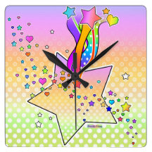 Maxxed Pop Art STAR WALL CLOCK