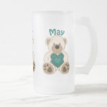 May Birthstone bear frosted mug