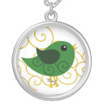May Birthstone Bird Necklaces
