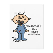 May Cause Vasectomy Baby (Blue) postcards