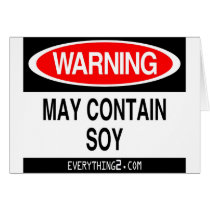 May Contain Soy card