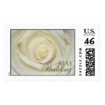 May Cream Rose Wedding Postage