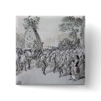 May Day at Bowdon, Cheshire Pinback Button