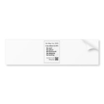 May Day Occupy Wall Stree Flyer Bumper Sticker