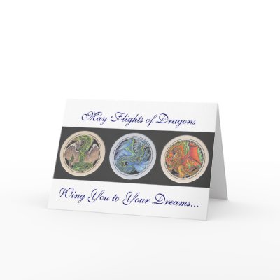 "May Flights of Dragons..." card