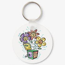 May Flowers Jack in the Box keychains