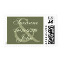 May Green • Bride & Groom Wedding Stamp