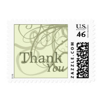 May Green Swirls • Thank You Stamp