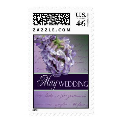 May Lilac wedding flower Stamps by aslentz