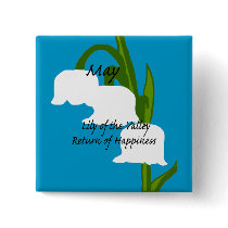 May Lily of the Valley Return of Happiness  button