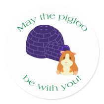 May the Pigloo be With You Muffin Sticker