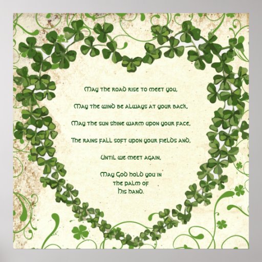 May the road rise to meet you Irish Blessing Print Zazzle