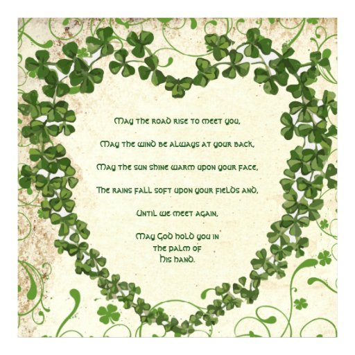 May The Road Rise To Meet You Irish Blessing Print Zazzle May The Road Rise To Meet You Irish Blessing Print Zazzle