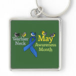 May Warbler Neck Awareness Month Premium Square Keychain