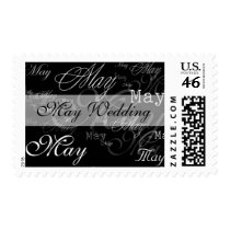 May Wedding Black And White Postage Stamp by TDSwhite May Wedding Black And White Postage Stamp