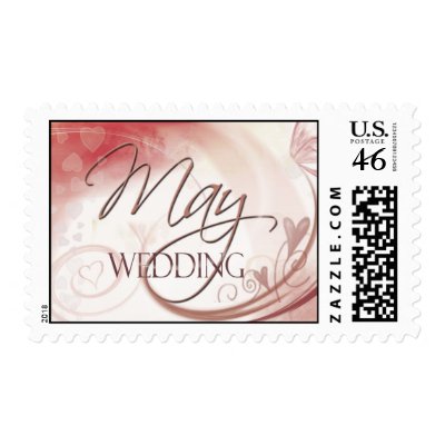 May Wedding Postage pastel hearts