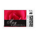 May Wedding Stamps with red rose by perfectpostage May Wedding Stamps with red rose