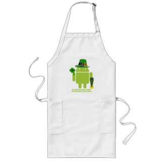 May You Live As Long As You Want Irish Android apron