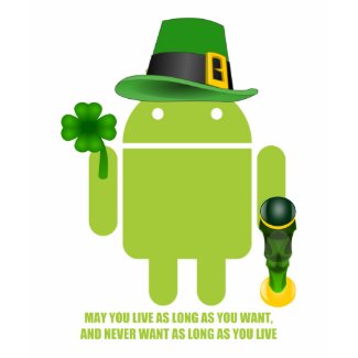 May You Live As Long As You Want Irish Android shirt