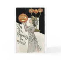 May Your Halloween Be Merry Woman and Pumpkin cards by vintagehalloween May Your Halloween Be Merry Woman and Pumpkin cards