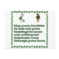 May your troubles be less. postcards