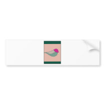 MAYA BIRD GREEN AND PINK BUMPER STICKER