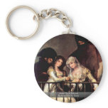 Maya On A Balcony By Francisco De Goya keychains