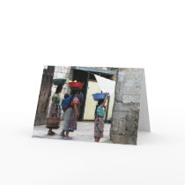Maya women, Antigua, Guatemala Greeting Cards