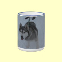 Mayaca a Snow Dog mugs