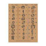 Mayan Alphabet Postcard