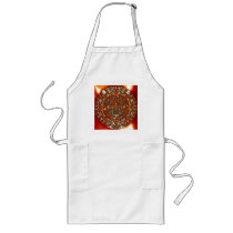 mayan aztec calendar ceramic apron