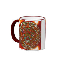 mayan aztec calendar ceramic mug