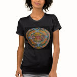mayan / aztec style calender-emblem t-shirts