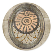 Mayan Bird Round Sticker