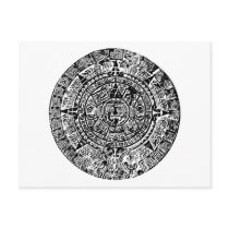 Mayan Calendar Black Postcards