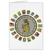 Mayan-calendar Death God Greeting Card