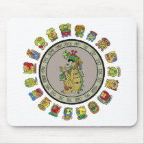 Mayan-calendar Death God Mouse Pads